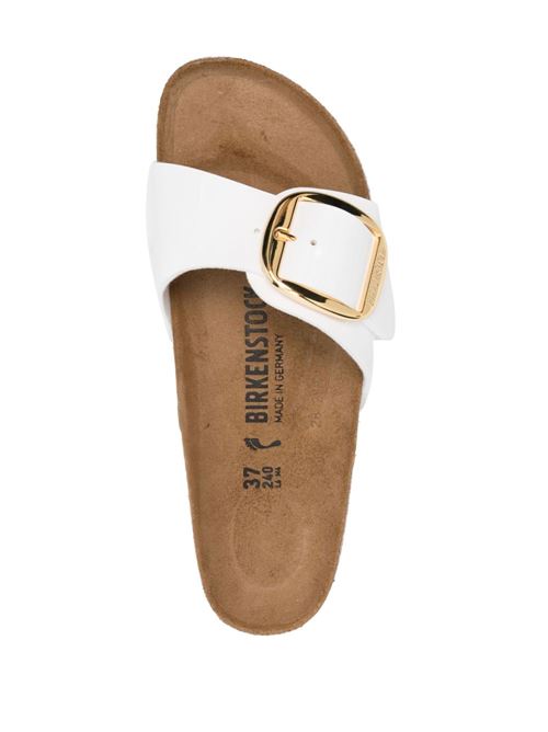 Ciabatte Birkenstock Madrid Big Buckle bianche in Birko Flor verniciato BIRKENSTOCK | MADRID BIG1019814